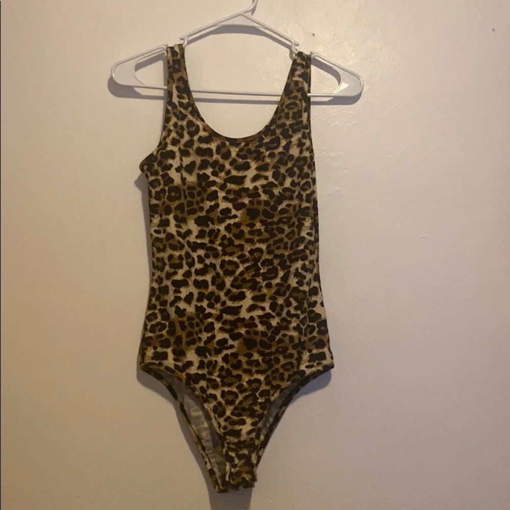 Cheetah print tank top body suit